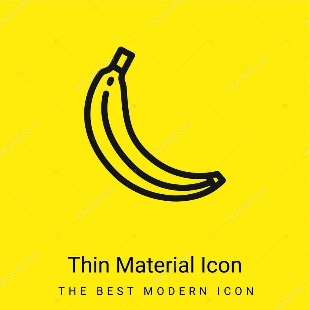Banana minimal bright yellow material icon