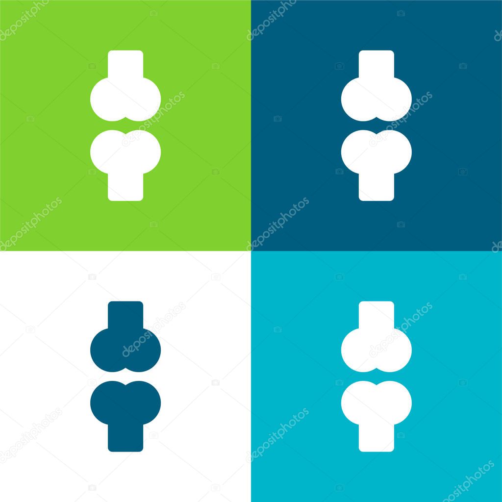 Bone Flat four color minimal icon set