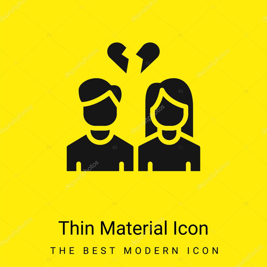 Break Up minimal bright yellow material icon