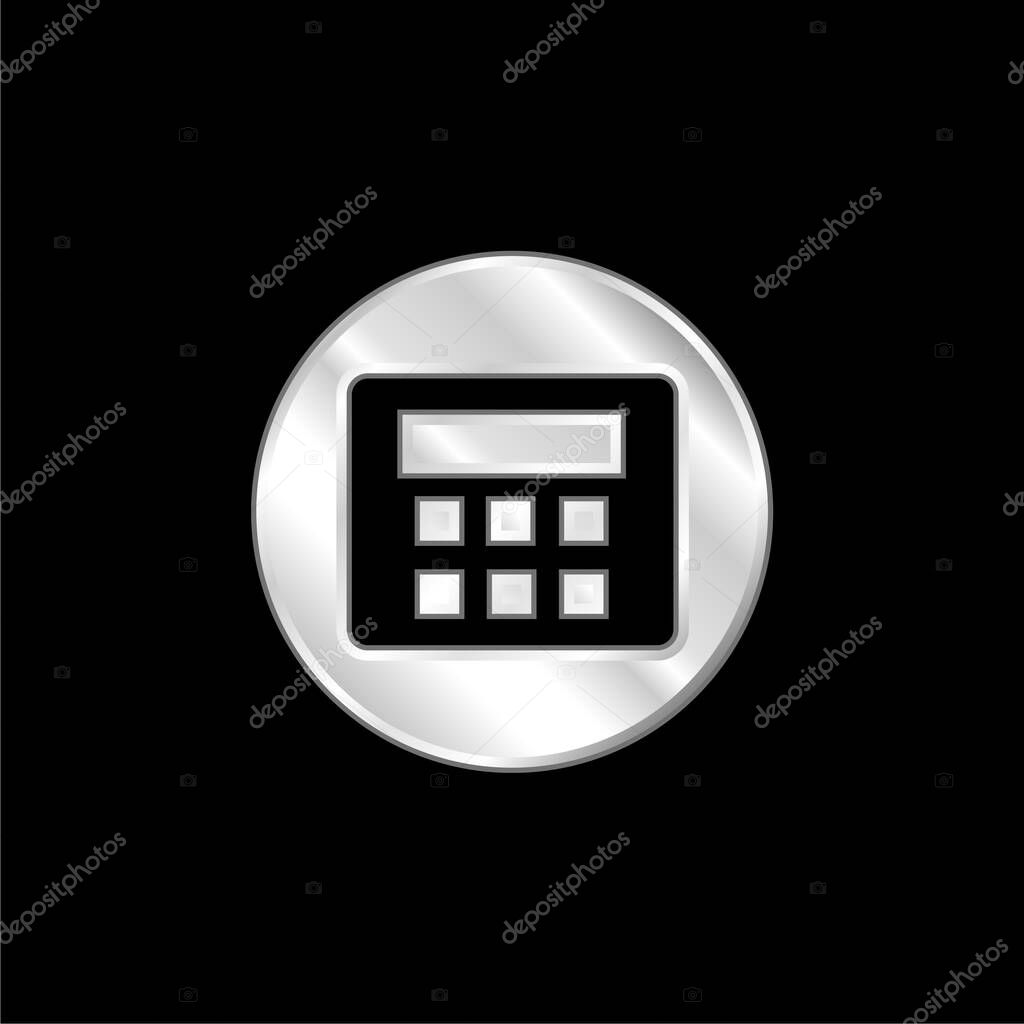 Alarm System With Password silver plated metallic icon