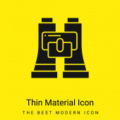Binocular minimal bright yellow material icon