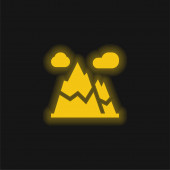 Alps yellow glowing neon icon