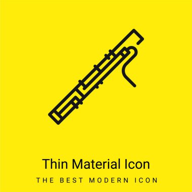 Bassoon minimal bright yellow material icon clipart
