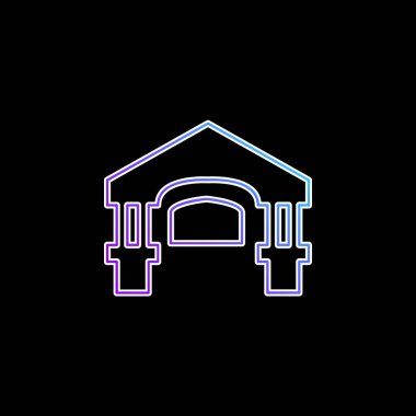 Antik Bina Mavi Gradyan vektör simgesi