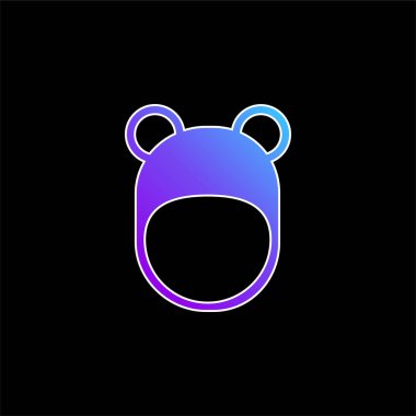 Bear Hat blue gradient vector icon