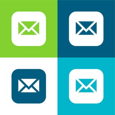 Apple Düz 4 renk en küçük simge kümesi