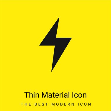 Bolt minimal bright yellow material icon clipart