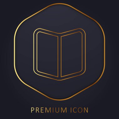 Book Outline golden line premium logo or icon