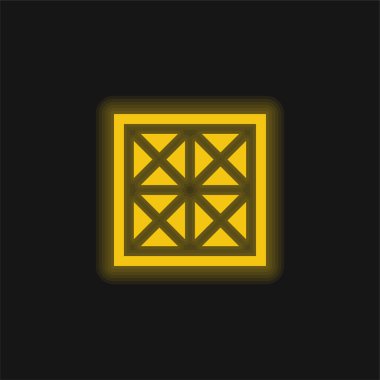 Temel sarı parlak neon simgesi