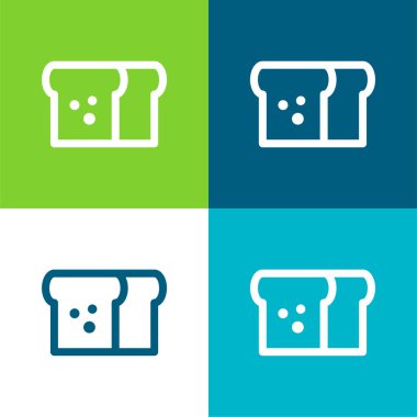 Ekmek Düz 4 renk en küçük simge kümesi