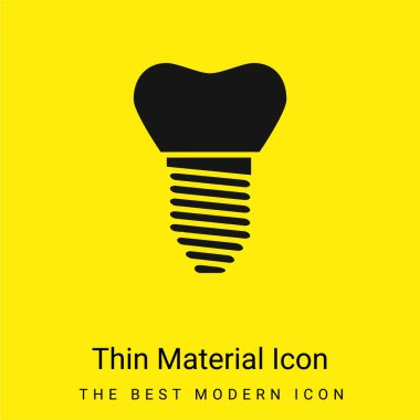 Artificial minimal bright yellow material icon