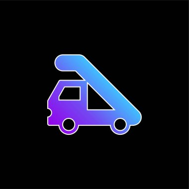 Airport Truck blue gradient vector icon clipart