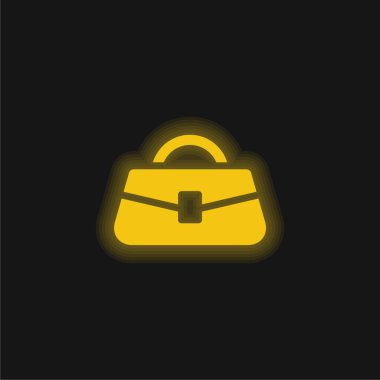 Sarı parlak neon simge