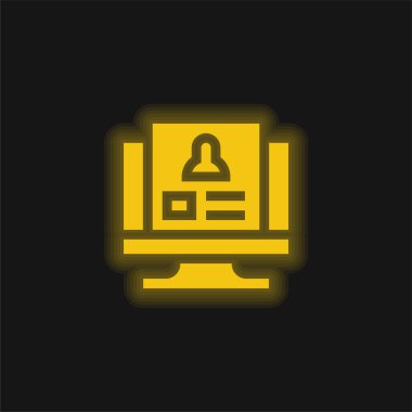 Parlak sarı neon simgesini kontrol et
