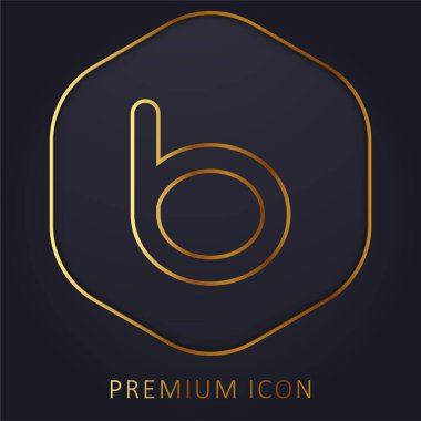 Bing Big Logo golden line premium logo or icon