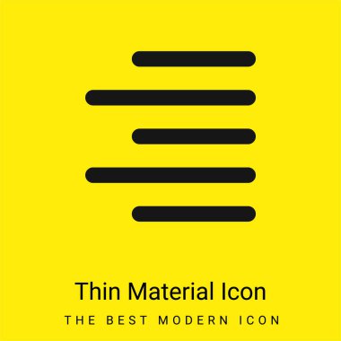 Align minimal bright yellow material icon clipart