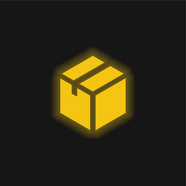 Kutu sarısı parlak neon simgesi