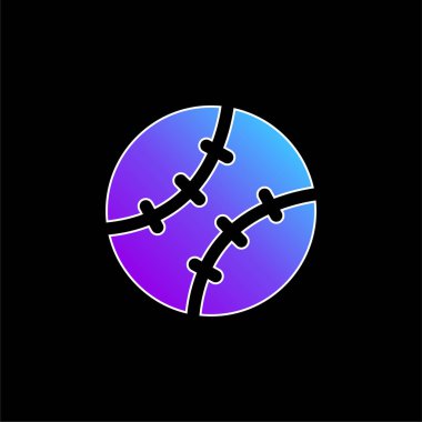 Beyzbol mavisi gradyan vektör simgesi