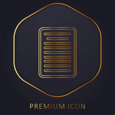 Basic Text Format golden line premium logo or icon