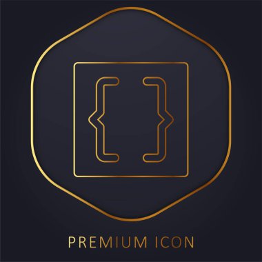 Parlaklıklar altın çizgi prim logosu veya simgesi