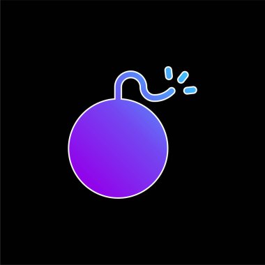 Bomba mavi gradyan vektör simgesi