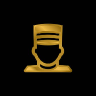 Belboy altın kaplama metalik simge veya logo vektörü