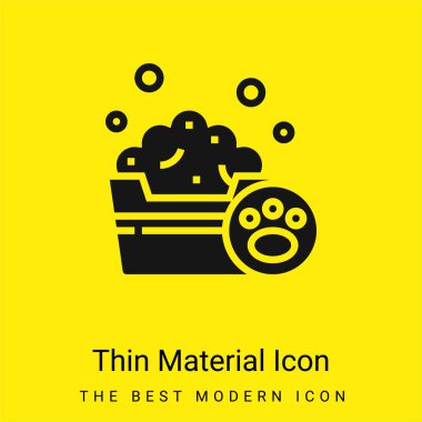 Bathing minimal bright yellow material icon