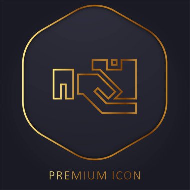 Altın çizgi prim logosu veya simgesi