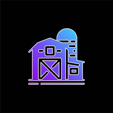 Ahır mavisi gradyan vektör simgesi