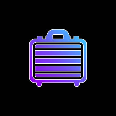 Evrak çantası mavi gradyan vektör simgesi