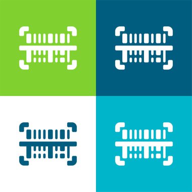 Barkod Düz 4 renk en küçük simge kümesi