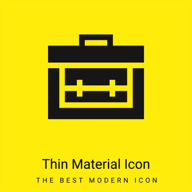 Evrak çantası en az parlak sarı madde simgesi