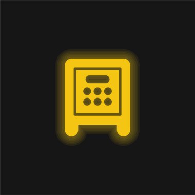 Banka Kasası Sarı Parlak Neon simgesi