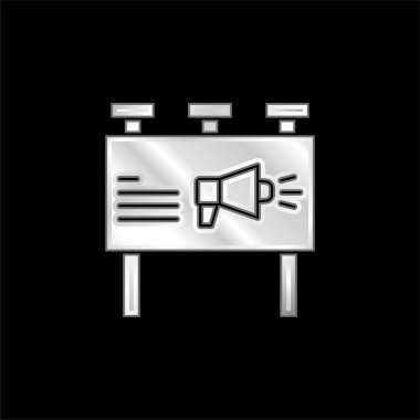 Billboard gümüş kaplama metalik simge