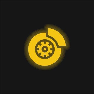 Fren sarısı parlak neon simgesi