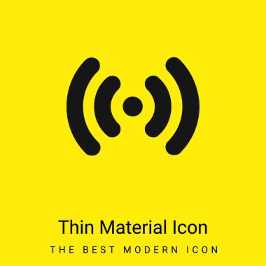 Antenna Signal minimal bright yellow material icon clipart