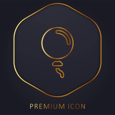 Balon altın çizgisi prim logosu veya simgesi