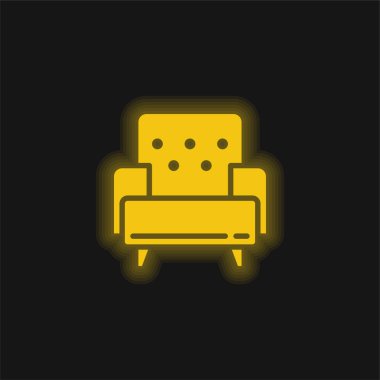 Koltuk sarı parlak neon simgesi