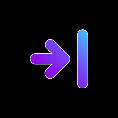 Arrow To Last Track blue gradient vector icon