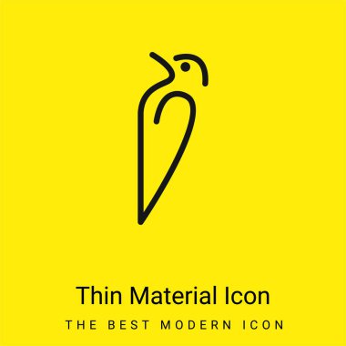 Bird Outline Variant minimal bright yellow material icon