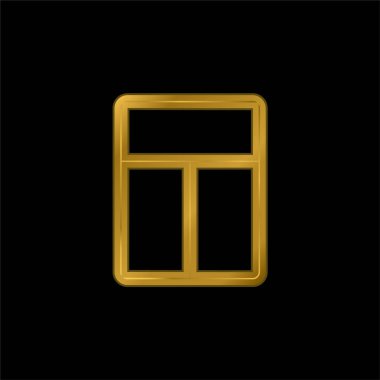 Büyük Yerleşim Altın kaplamalı metalik simge veya logo vektörü