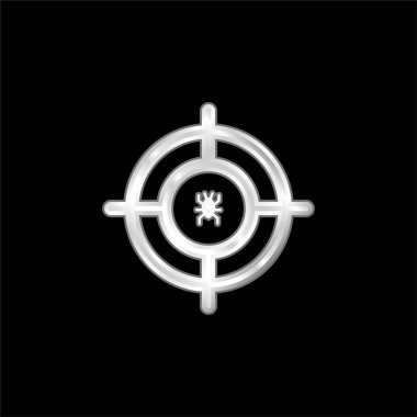 Antivirüs gümüş kaplama metalik simge