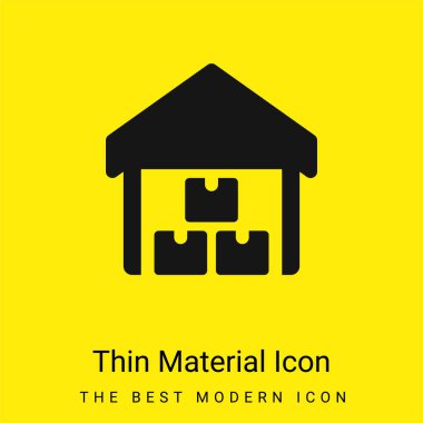 Boxes minimal bright yellow material icon clipart