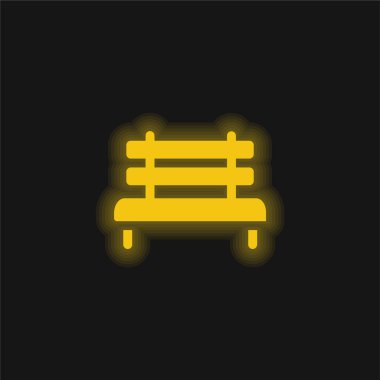 Sarı benç parlayan neon simgesi