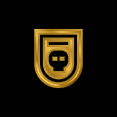 Rozet altın kaplama metalik simge veya logo vektörü