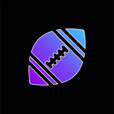 Amerikan futbolu mavi eğimli vektör simgesi