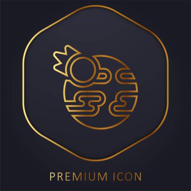 Armageddon golden line premium logo or icon