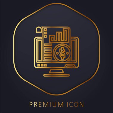 Altın satır prim logosu ya da simgesi hesaplama