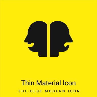 Bipolar minimal bright yellow material icon clipart