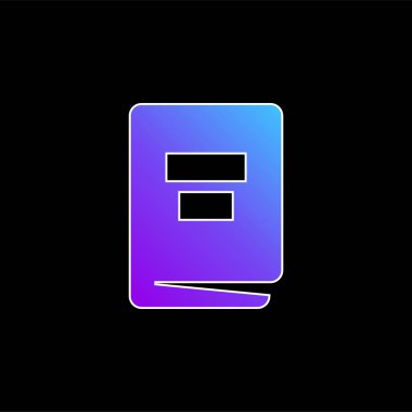 Kitap mavi gradyan vektör simgesi